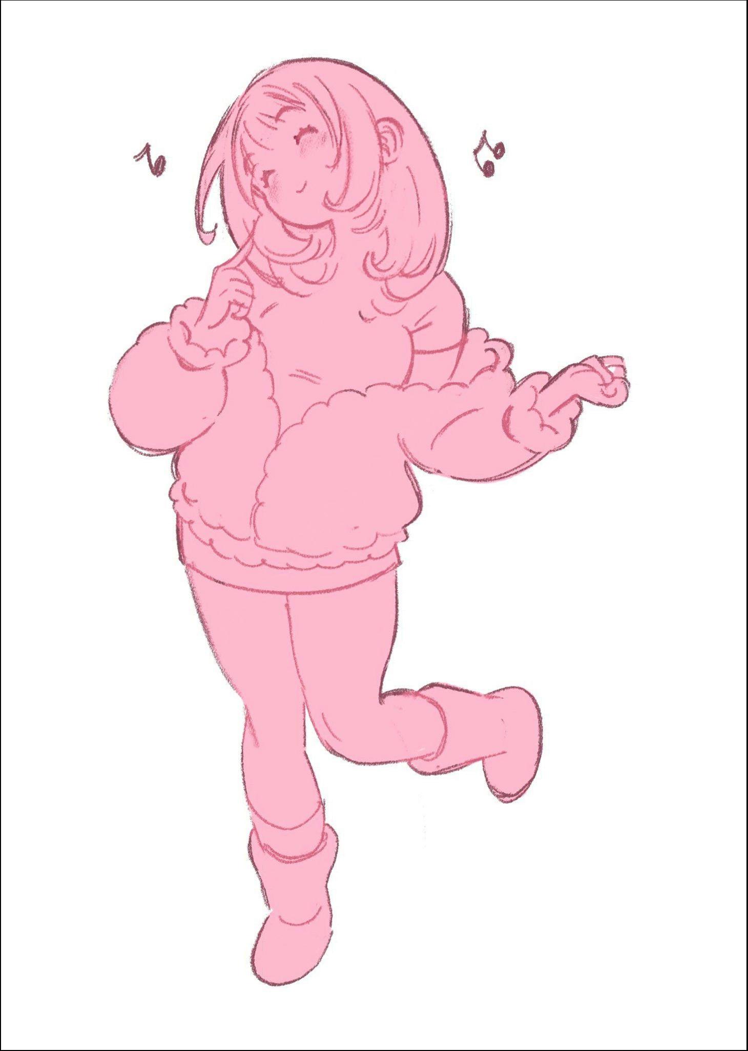 a small doll is sitting on a white background