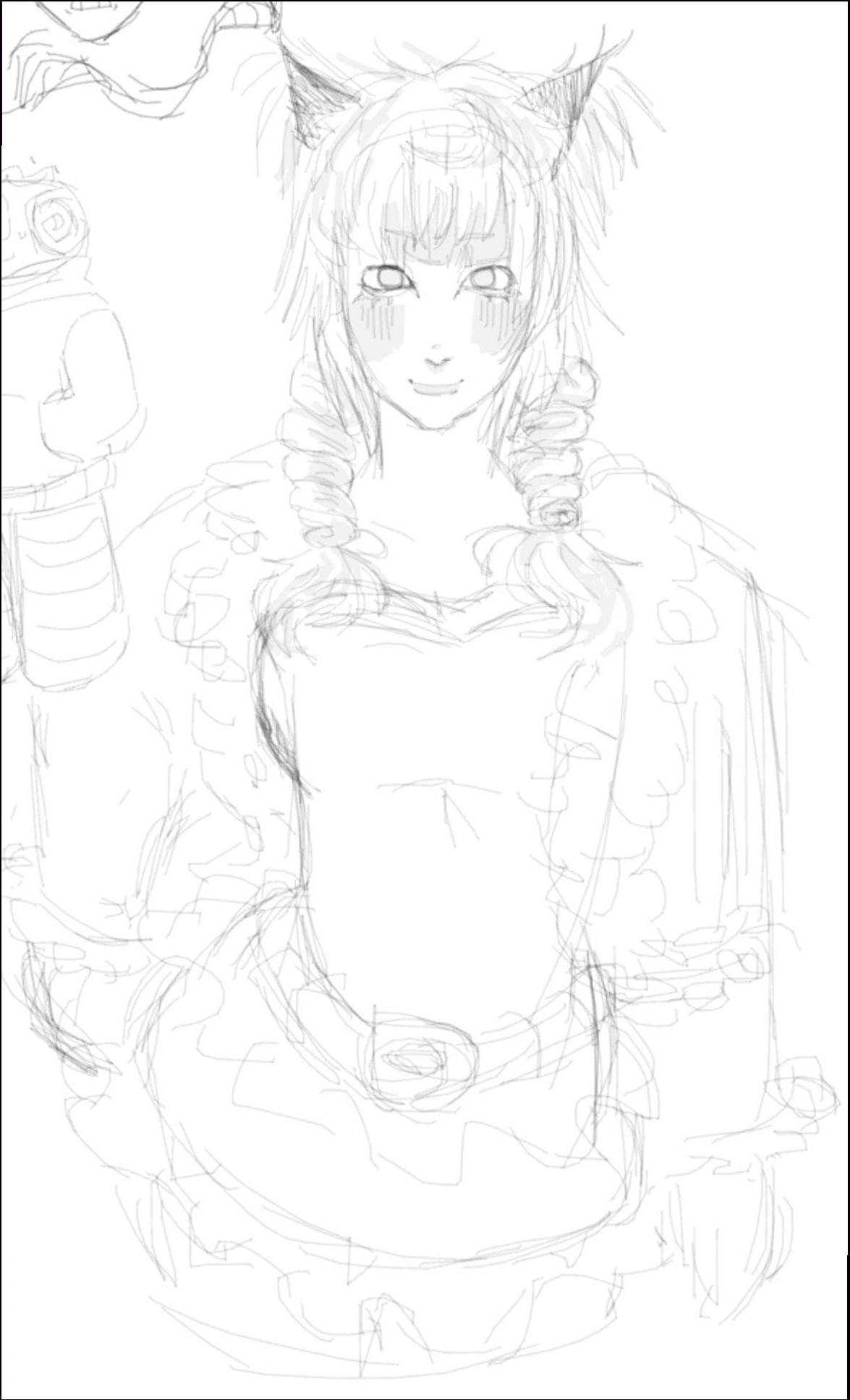 a painting of a man in a white dress