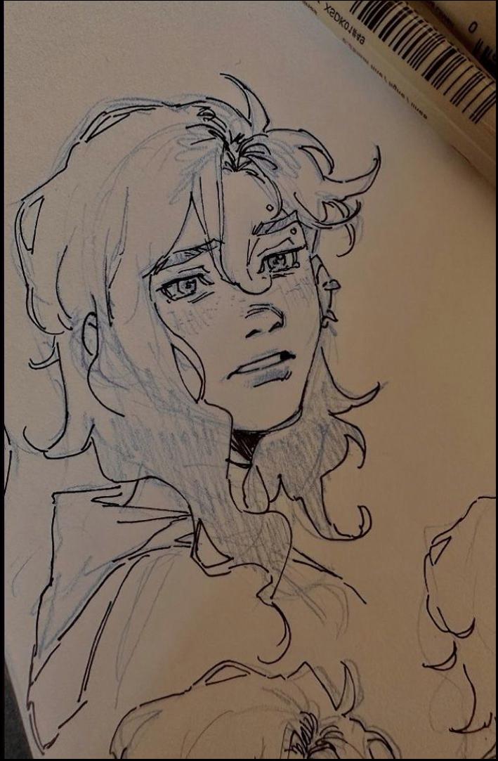 a painting of a man with a large bird on his head