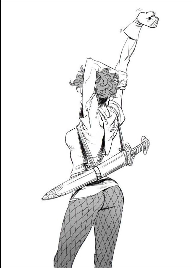 a man is holding a skateboard in a cartoon