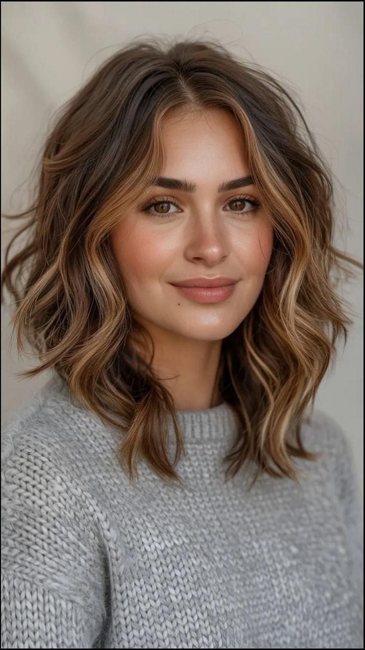 a woman is smiling and smiling for the camera