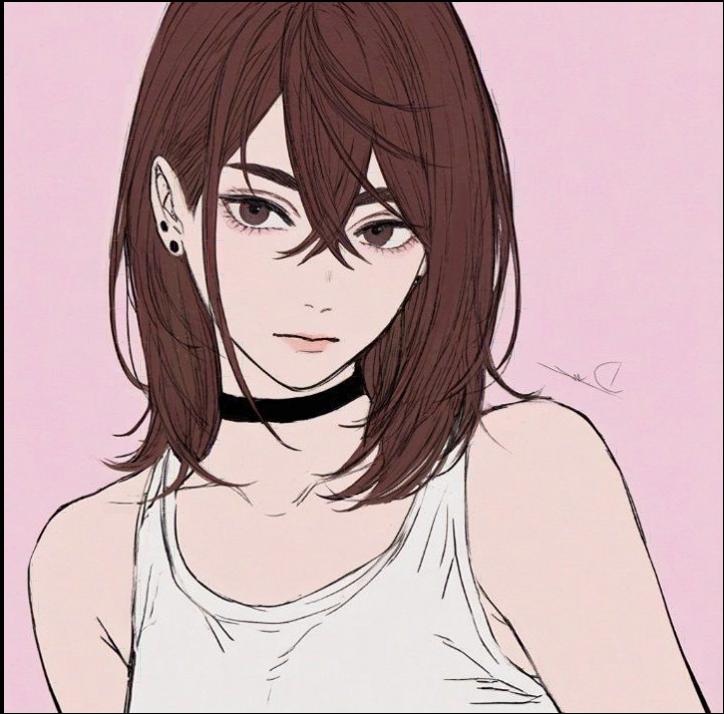 a woman with a black and white photo