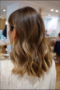 a woman is looking at the camera while wearing a black shirt