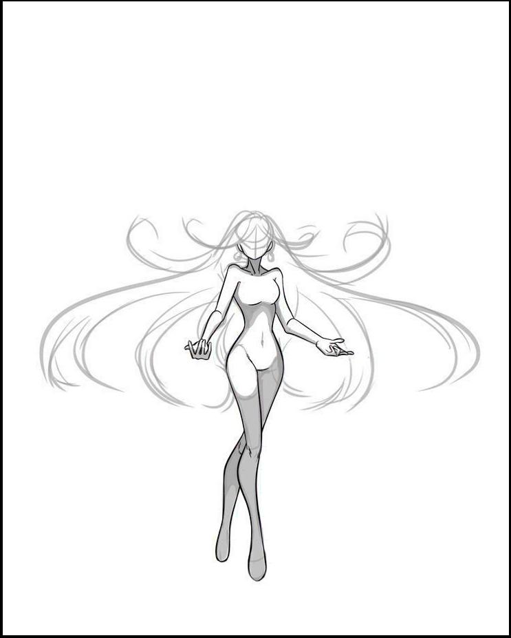 a painting of a woman in a black dress