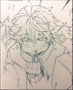 a painting of a painting of a person holding a bird