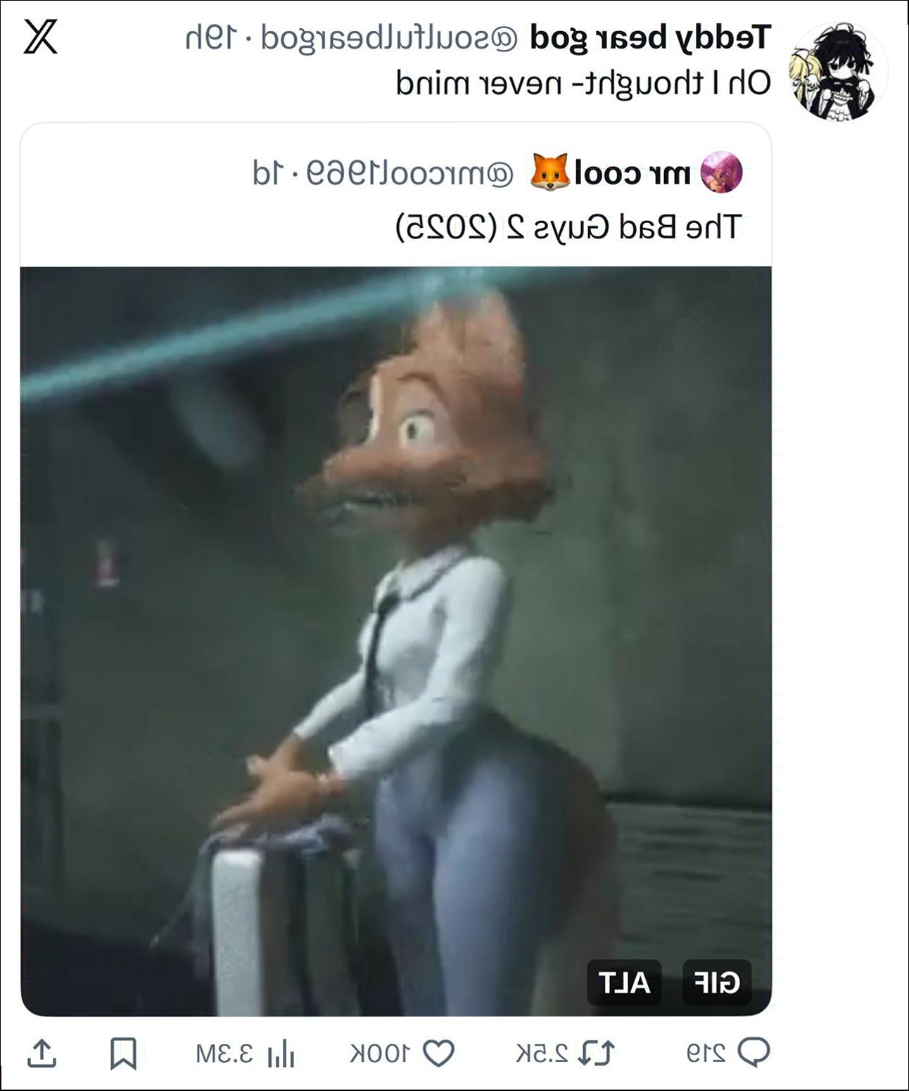 a cartoon character with a cat on his head