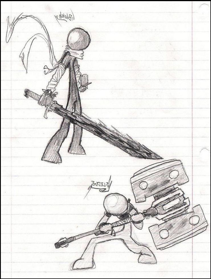 a painting of a man with a gun