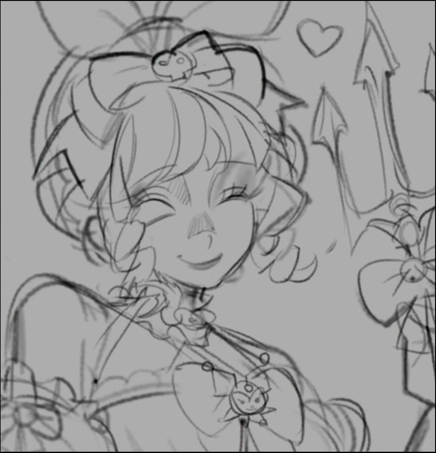 a painting of a person with a large pair of scissors