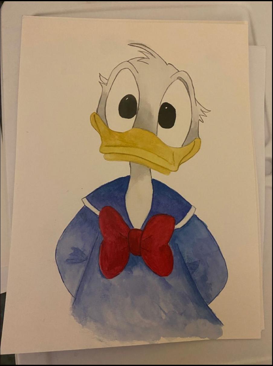 a painting of a bear on a wall