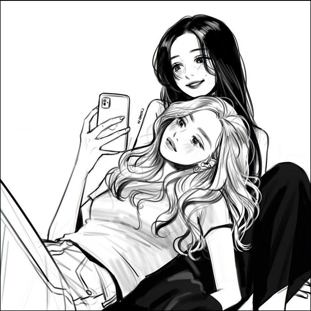 a woman sitting on a wall with a painting of a dog