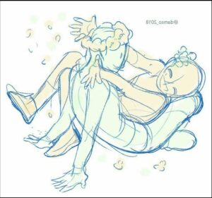 a painting of a woman with a flower in her lap