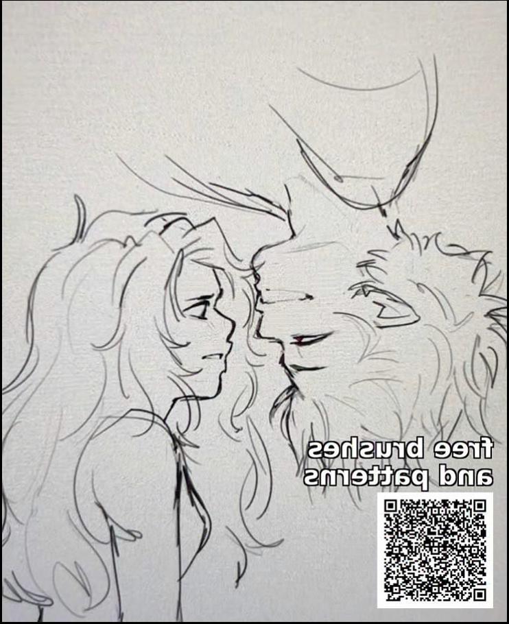 a painting of a man with a cat on his head