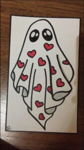 a painting of a person holding a piece of paper