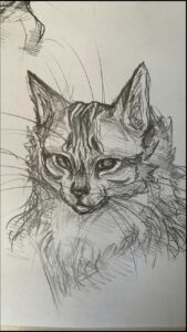 a painting of a bird on a painting board