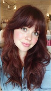 a woman is smiling and posing for a picture