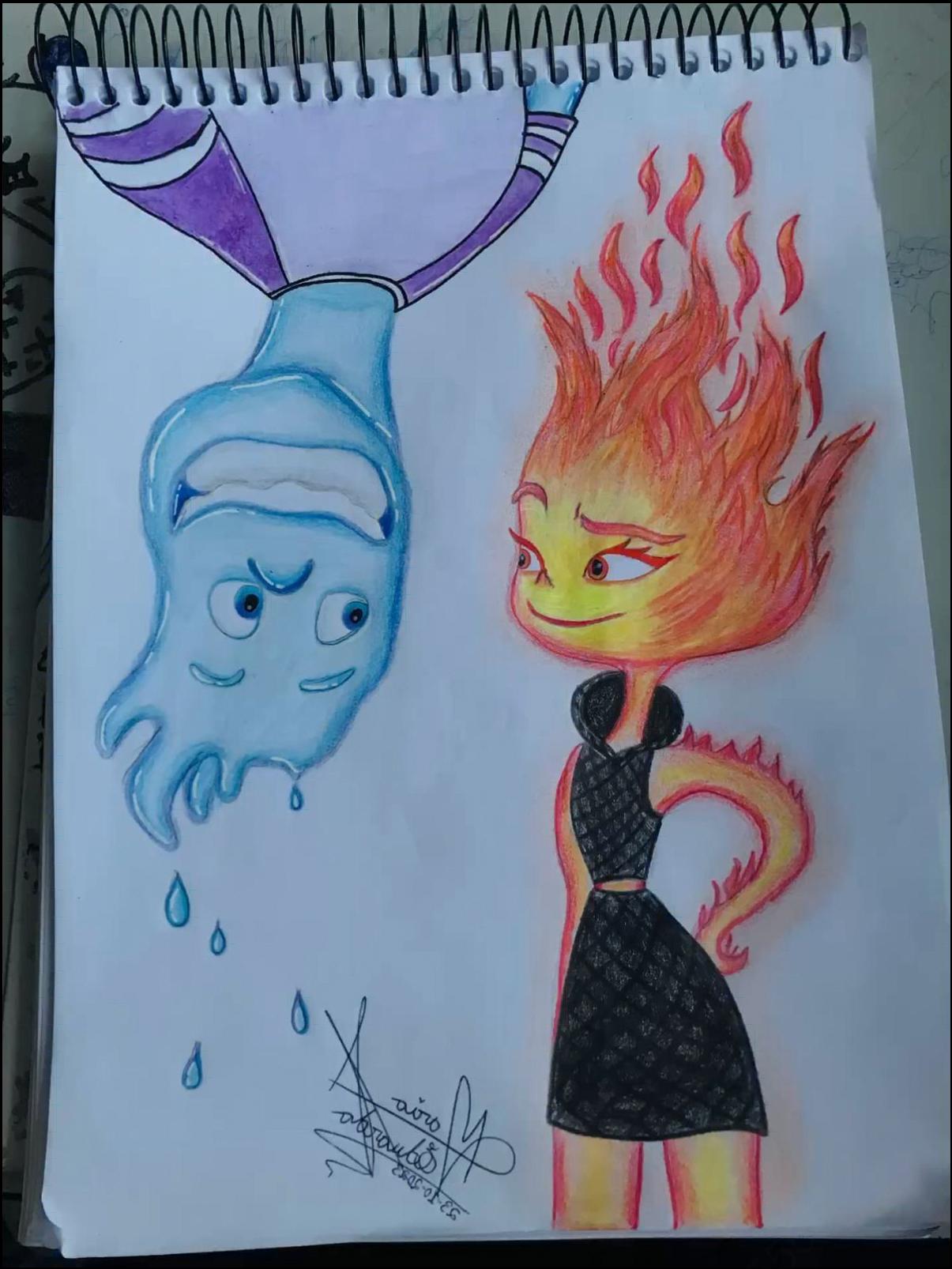 a painting of a cat on a wall