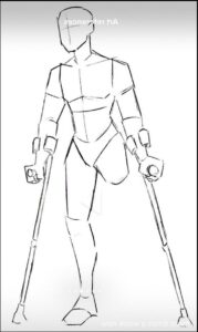 a painting of a man in a suit on a painting