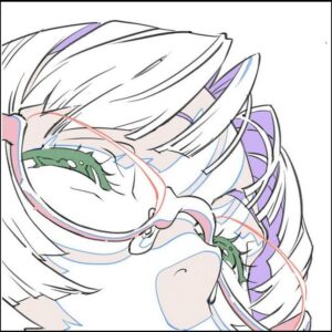 a painting of a bird on a painting