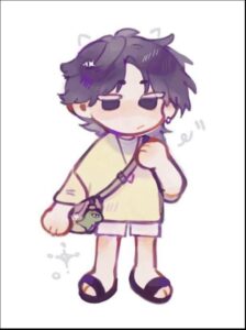 a painting of a woman with a flower in her hair