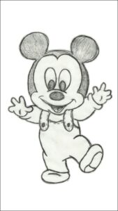 a painting of a small child holding a toy