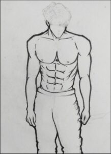 a painting of a man in a suit