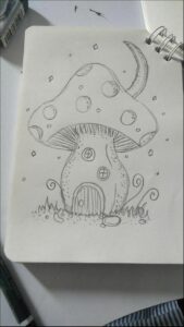 a painting of a person with a pen and a paper