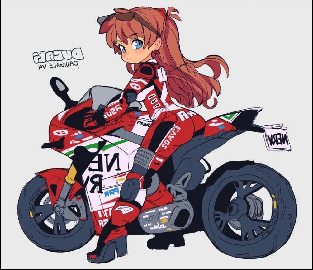 a painting of a man riding a motorcycle with a dog on it