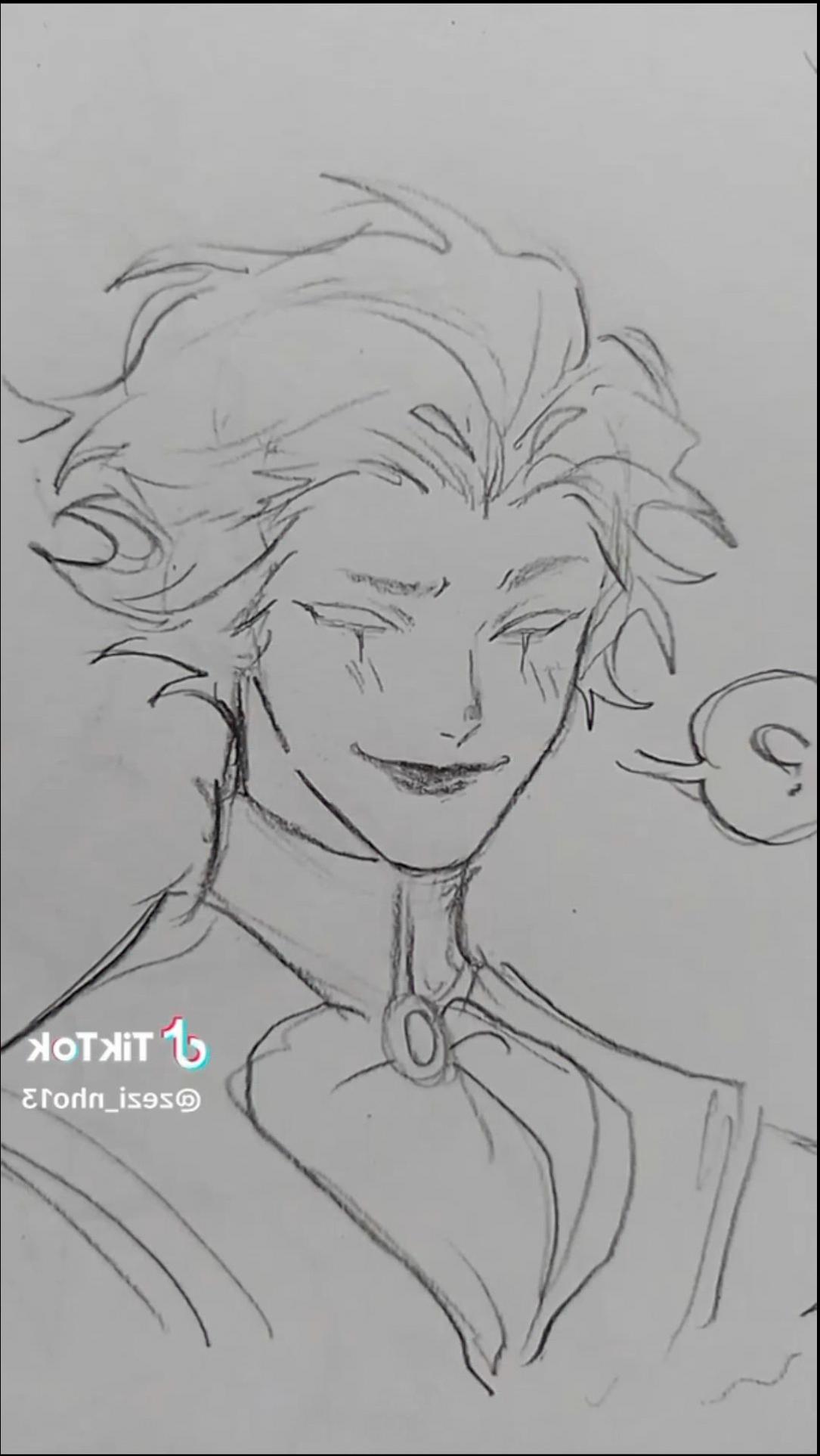 a painting of a man with a black and white striped umbrella