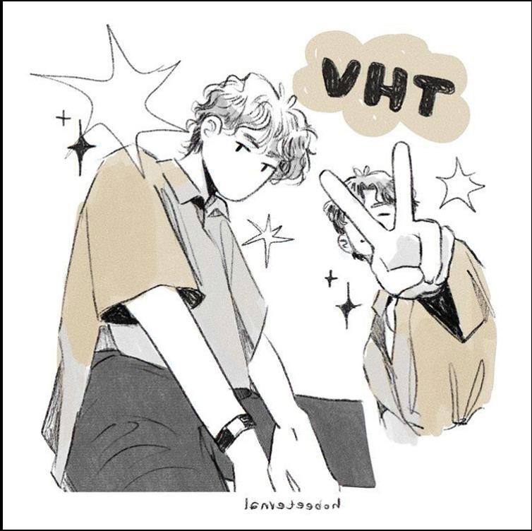 a painting of a man with a cartoon on his face