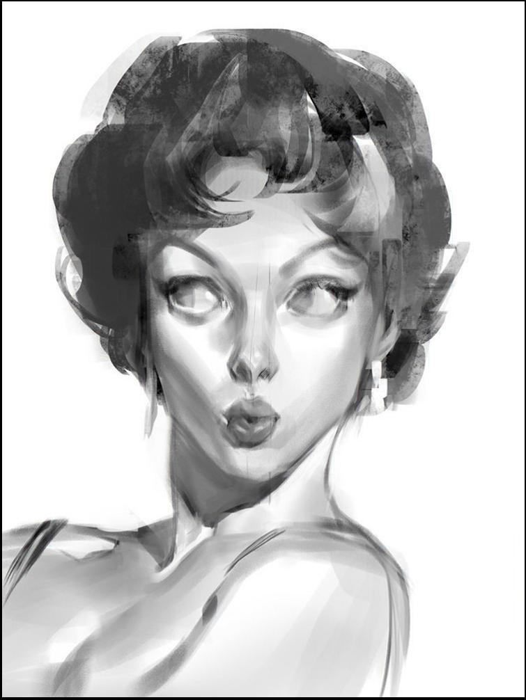 a woman with a black and white striped tie