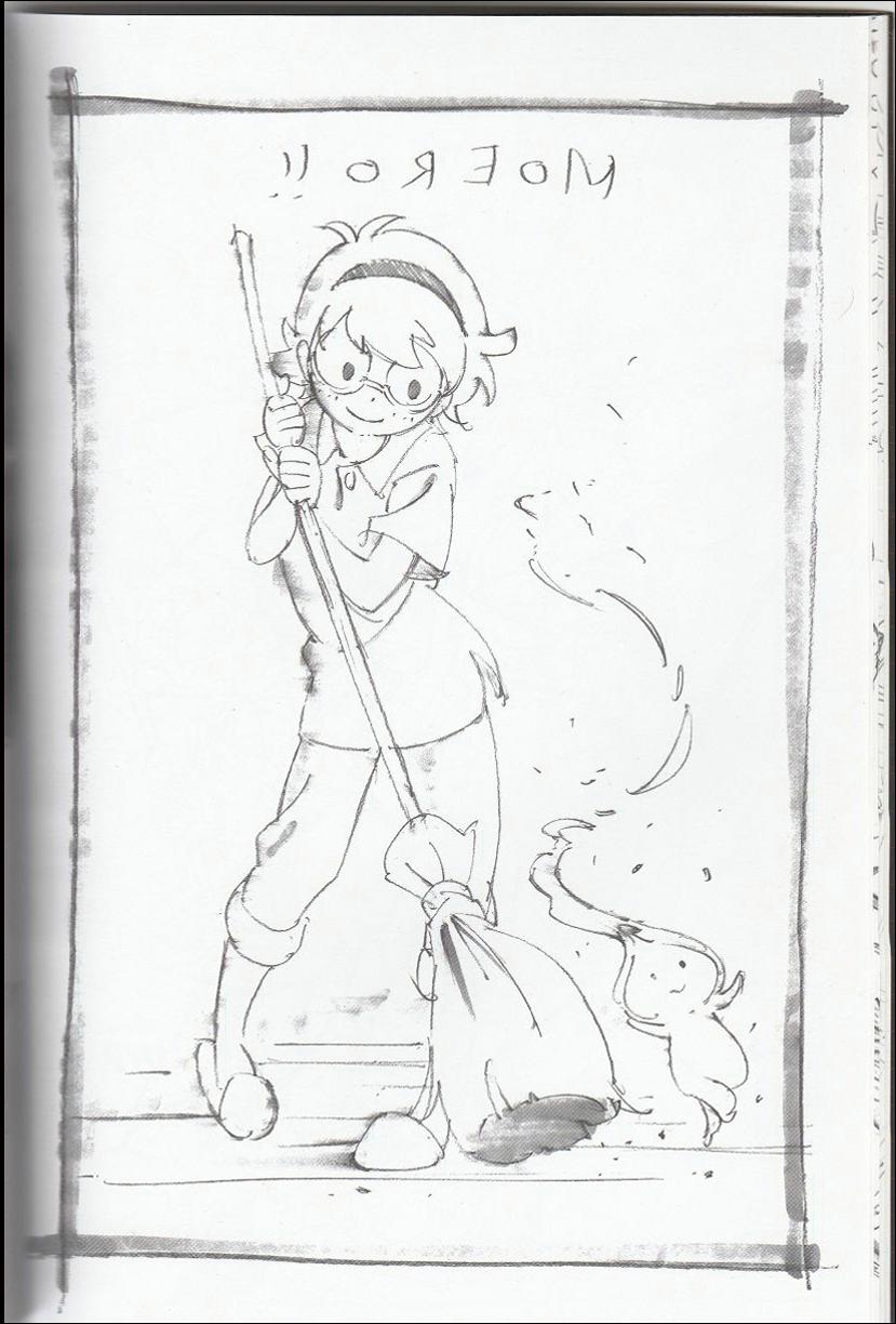 a painting of a man on a painting board