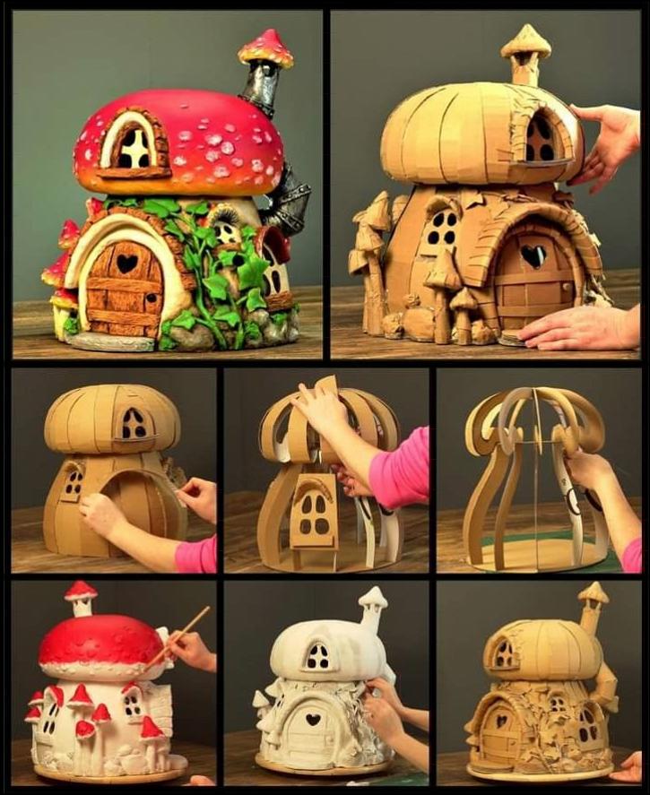 a collage of a stuffed animal and a clock