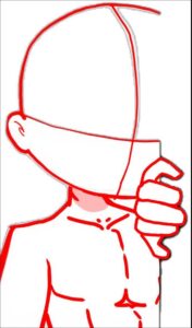 a red and white photo of a red and white photo