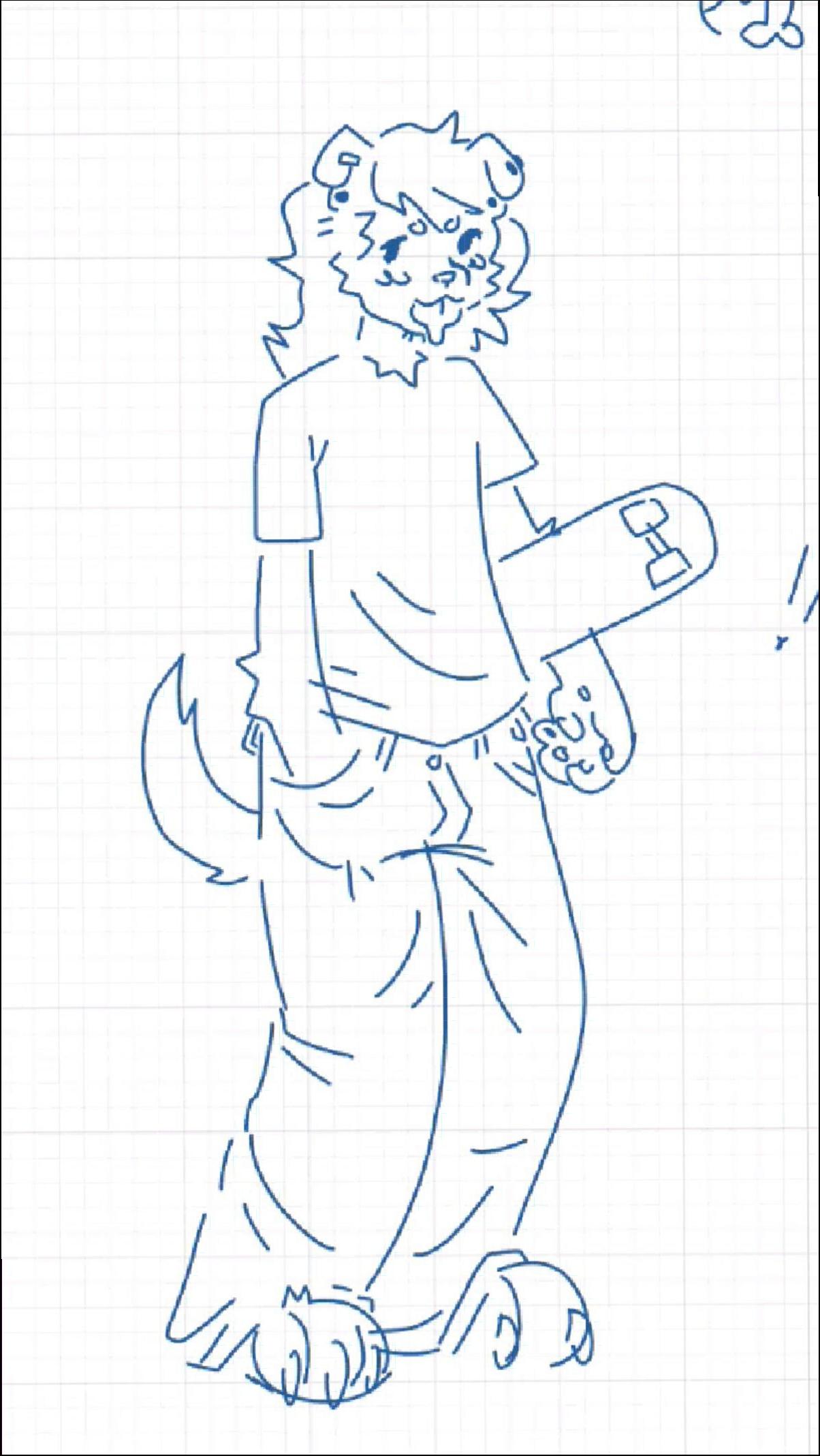 a painting of a small doll on a table