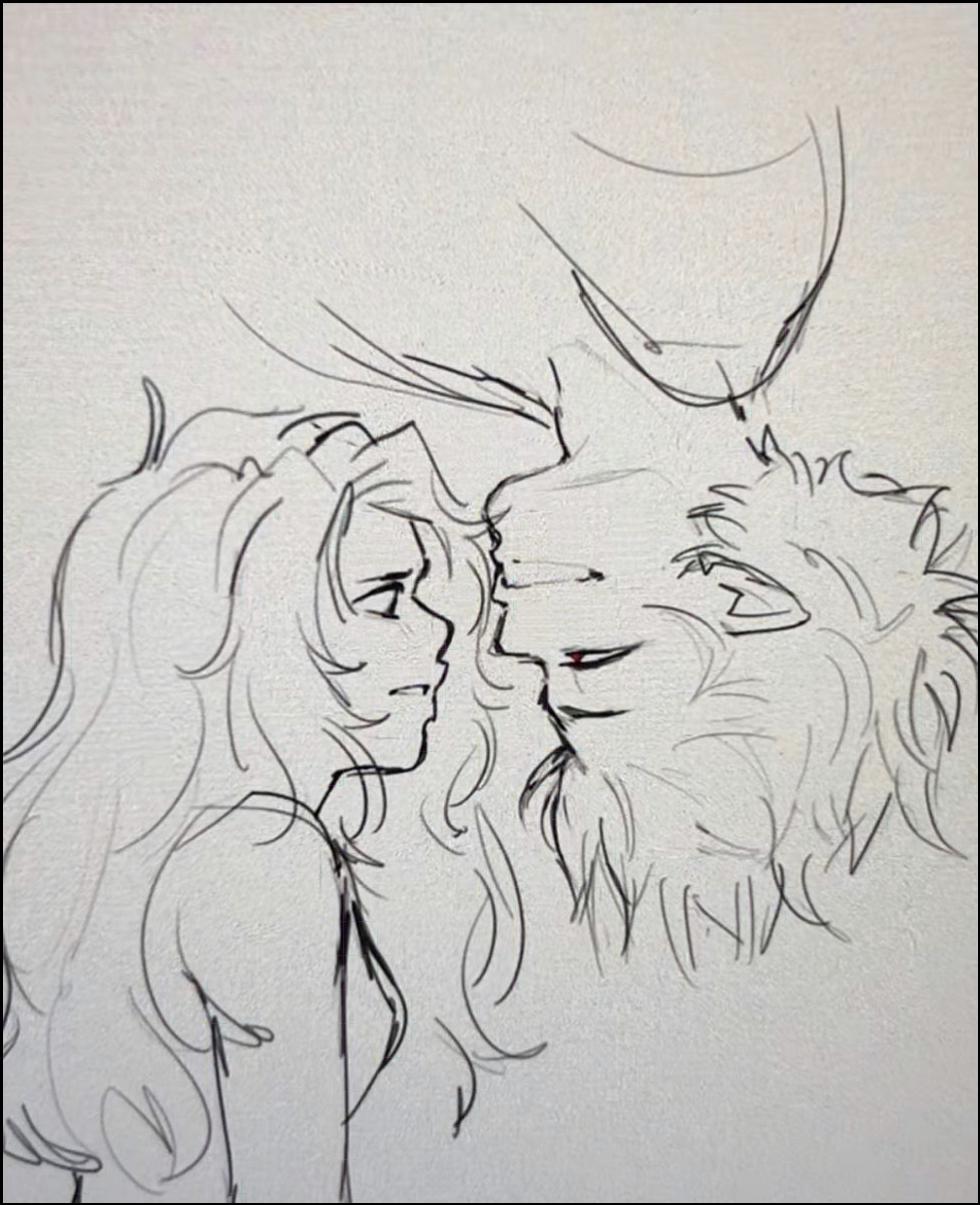 a painting of a woman with a large bird on her head