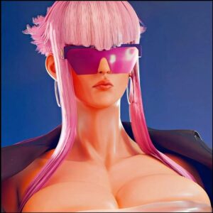 a woman wearing a pink dress and a pink hat