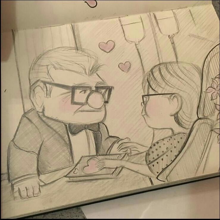 a painting of a man with a cat on his head