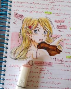 a painting of a woman with a cup of coffee