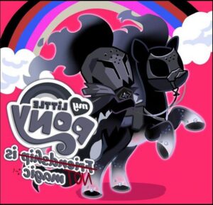 a painting of a cat on a wall