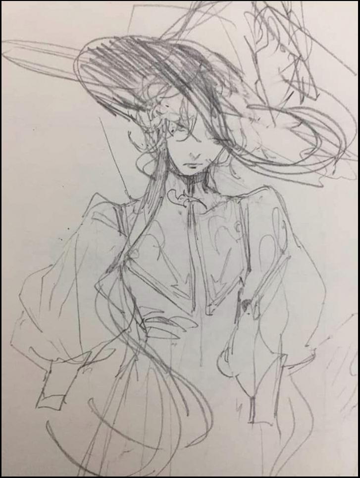 a painting of a man sitting on a bench