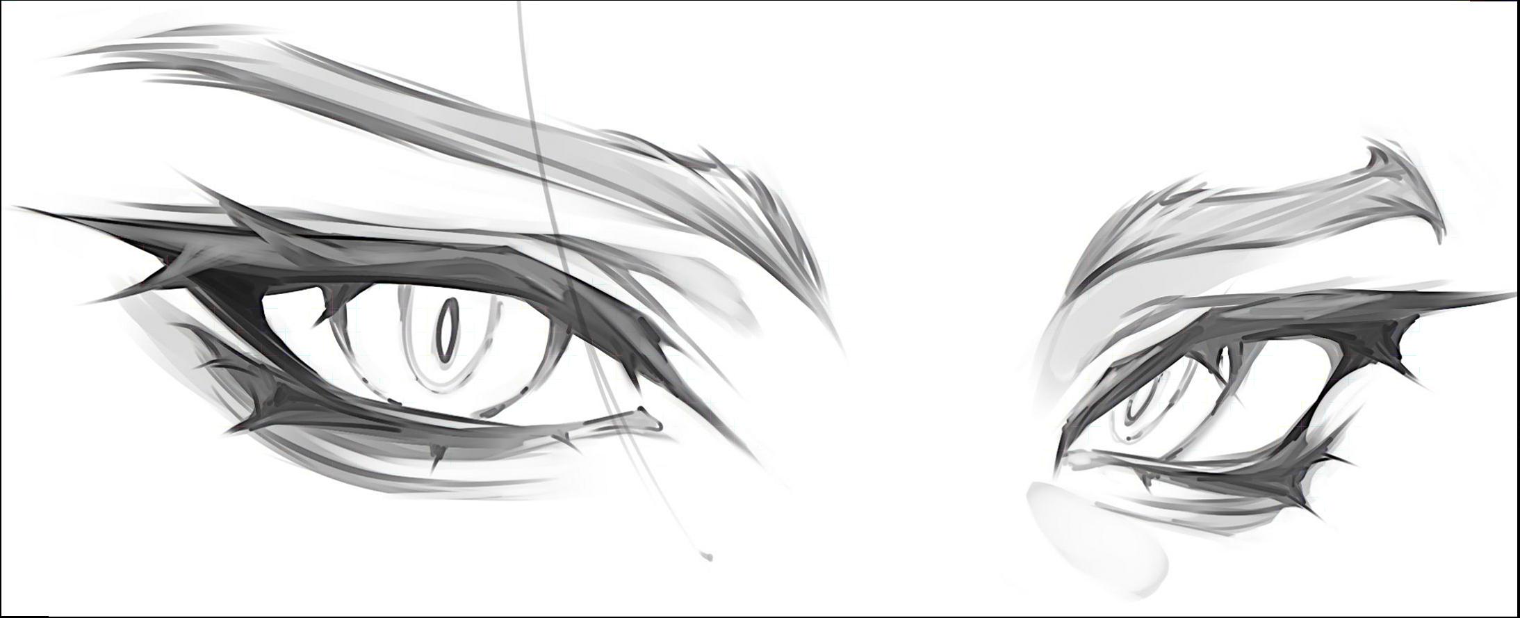 a painting of a man with a pair of scissors