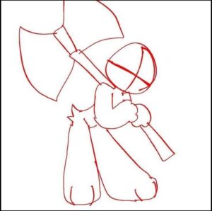 a red and white striped neck tie hanging on a wall