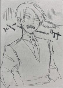 a painting of a man on a painting of a painting