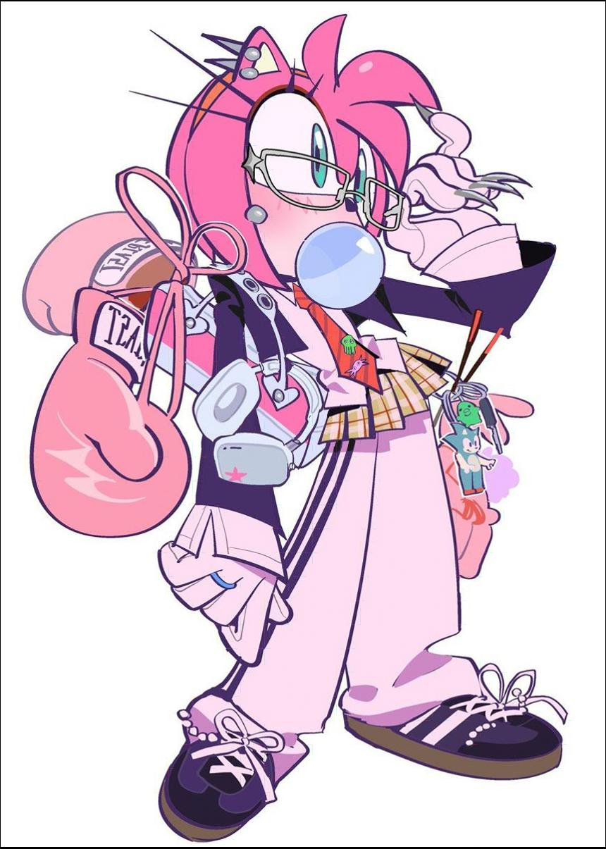 a painting of a woman with a stuffed animal on her head