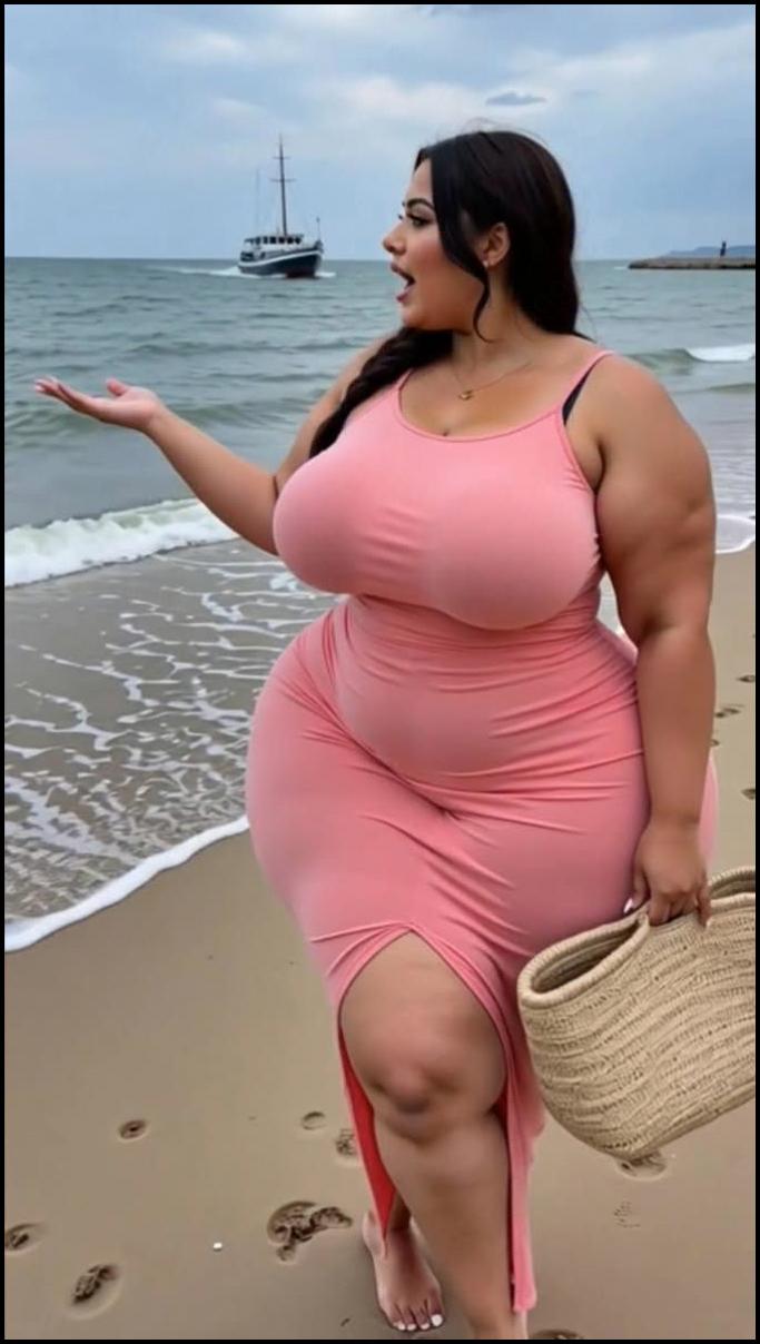 a woman in a bikini standing on a beach