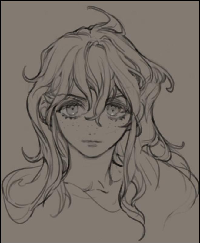 a painting of a woman with a black and white striped neck