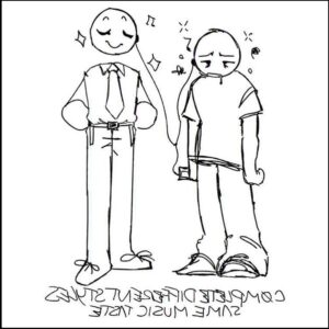 a painting of a man and a woman on a painting