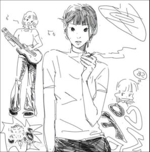 a painting of a man holding a baseball bat