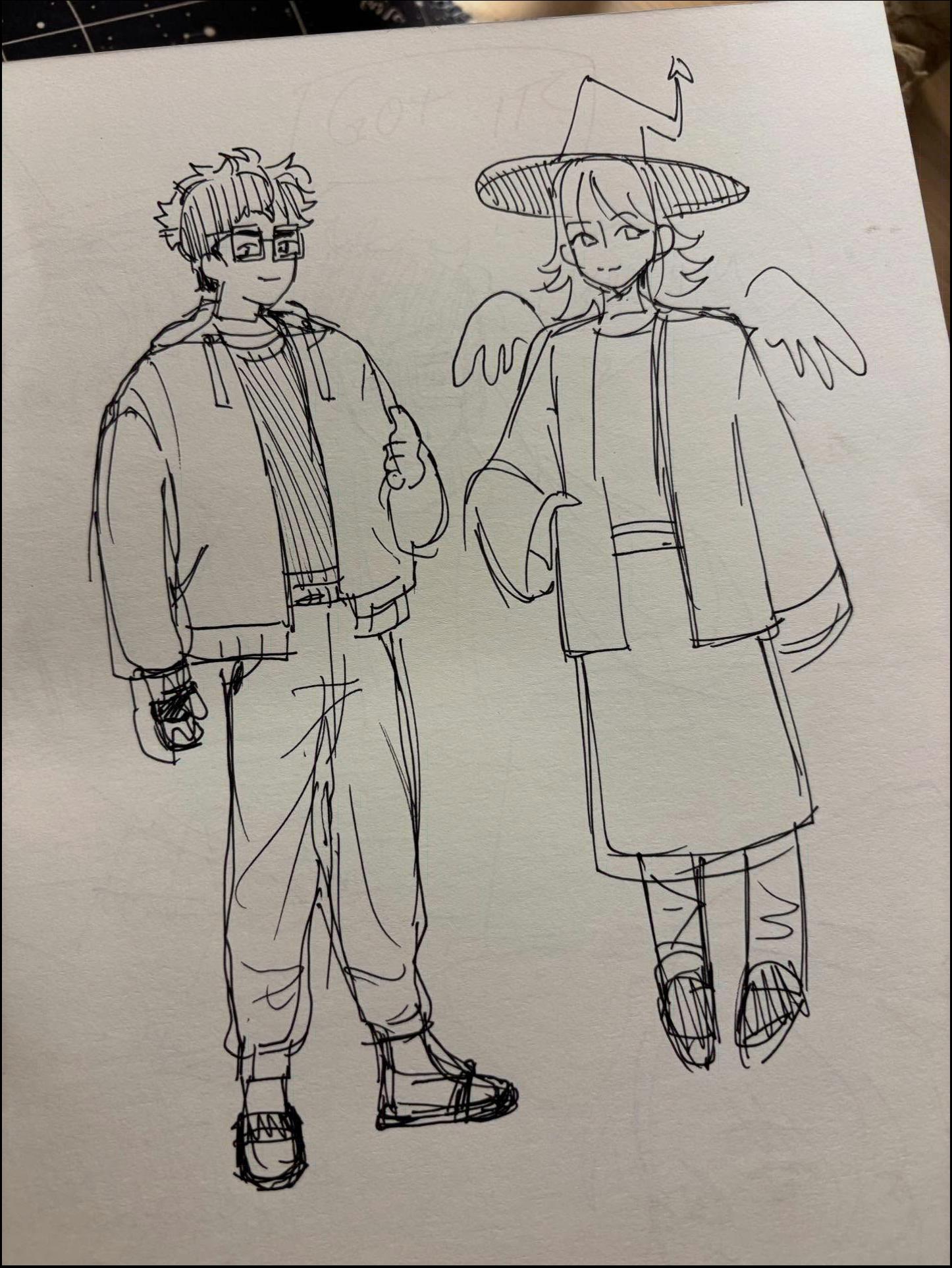 a painting of a woman with a hat on