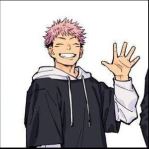 a man with a hat and a cartoon on his face